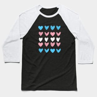 Trans Hearts Flag Baseball T-Shirt